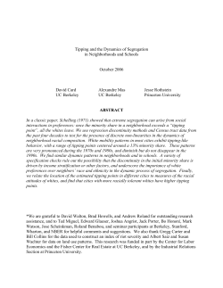 Tipping and the Dynamics of Segregation