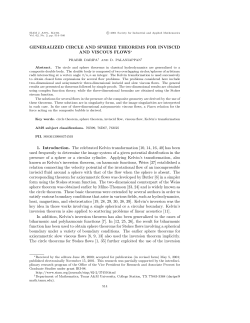 GENERALIZED CIRCLE AND SPHERE THEOREMS