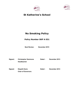 Policy on smoking PDF File