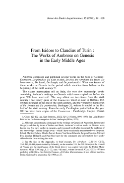 From Isidore to Claudius of Turin : The Works of Ambrose on