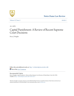 Capital Punishment: A Review of Recent