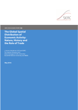The Global Spatial Distribution of Economic Activity: Nature, History
