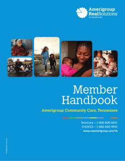 Amerigroup Community Care, Tennessee Member Handbook