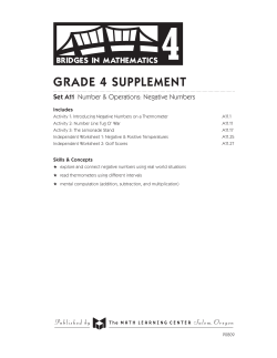Grade 4 supplement - The Math Learning Center Catalog