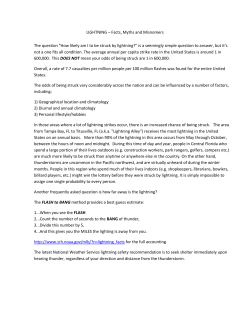 LIGHTNING Facts, Myths and Misnomers