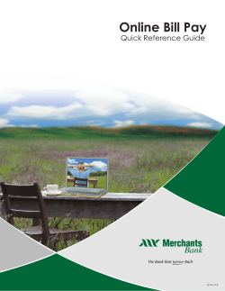 Online Bill Pay - Merchants Bank