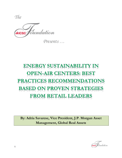 Energy Sustainability in Open-Air Centers: Best Practices