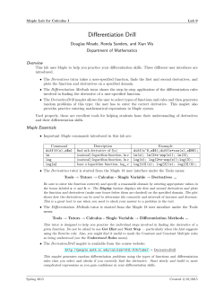 Differentiation Drill
