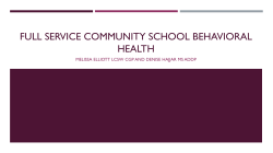 Full service community school behavioral health