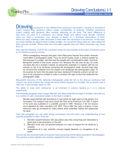 Drawing Conclusions| I-1