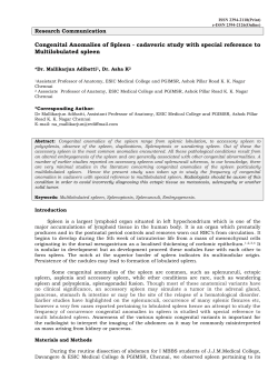 Congenital Anomalies of Spleen - cadaveric