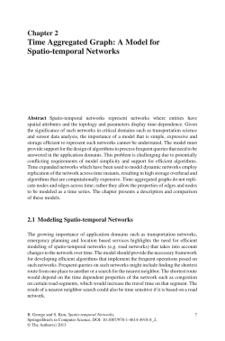 Time Aggregated Graph: A Model for Spatio