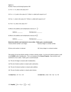 number theory and solv. eq. hw