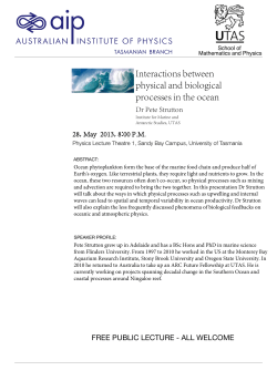 Interactions between physical and biological processes in the ocean