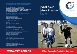 Small Sided Game Program 2010 ESFA