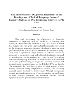 The Effectiveness of Diagnostic Assessment on the