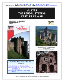 The Feudal System - The Described and Captioned Media Program