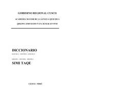 Diccionario: Quechua - Espa&ntilde;ol - Quechua, Simi Taqe: Qheswa