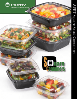 APET Square Salad Containers