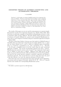 GEOMETRIC PROOFS OF MATHER`S CONNECTING