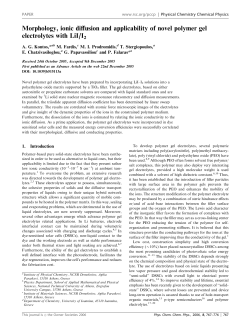 Morphology, ionic diffusion and applicability of novel polymer gel