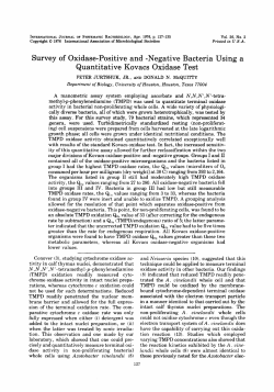 Survey of Oxidase-Positive and