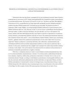 LITERARY POSTMODERNISM