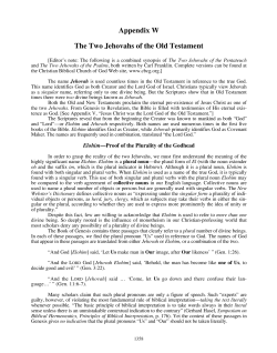 Appendix W The Two Jehovahs of the Old Testament