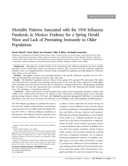 Mortality Patterns Associated with the 1918