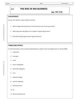 the rise of big business