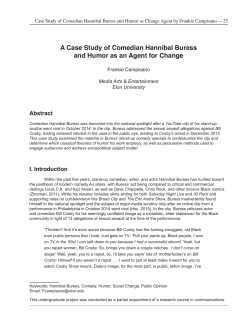 A Case Study of Comedian Hannibal Buress and