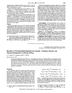 Reactions of tris (trimethylsilyl) aluminum and ammonia. Formation