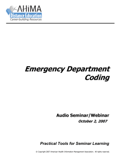 Emergency Department Coding