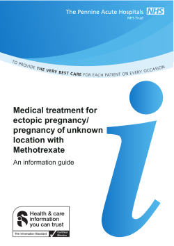 Medical treatment for ectopic pregnancy/ pregnancy of unknown