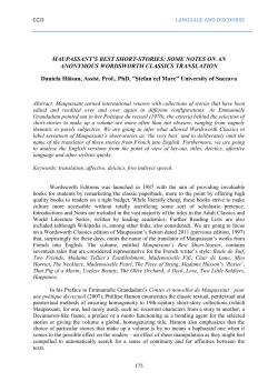 MAUPASSANT`S BEST SHORT-STORIES: SOME NOTES ON AN