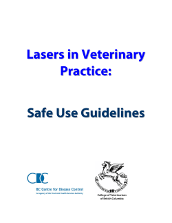 Lasers in Veterinary Practice - BC Centre for Disease Control