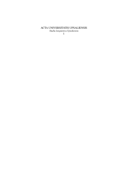 acta universitatis upsaliensis 1