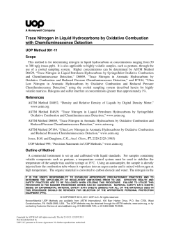Trace Nitrogen in Liquid Hydrocarbons by Oxidative Combustion