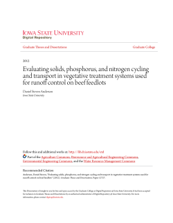 Evaluating solids, phosphorus, and nitrogen cycling and transport in