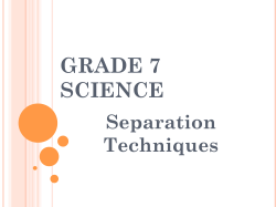 Separation Techniques Slideshow