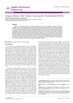 Design of Rotary Tiller`s Blade Using Specific Work