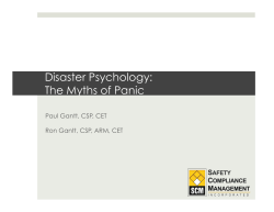 Disaster Psychology: The Myths of Panic