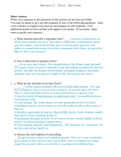 Beowulf Test Review