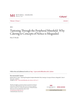 Tiptoeing Through the Peripheral Minefield: Why Catering to