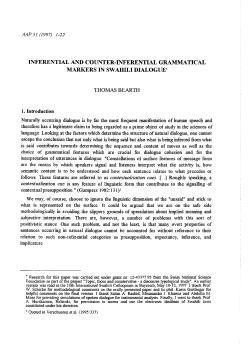 inferential and counter-inferential grammatical markers in