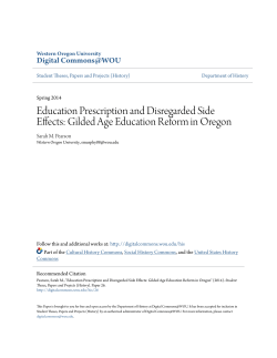 Education Prescription and Disregarded Side Effects: Gilded Age