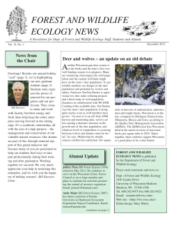 forest and wildlife ecology news