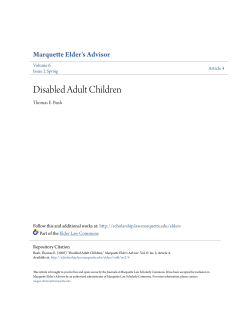 Disabled Adult Children - Marquette Law Scholarly Commons
