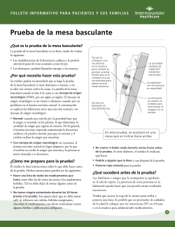 Prueba de la mesa basculante