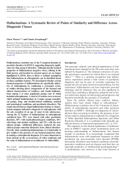 Hallucinations: A Systematic Review of Points of Similarity and